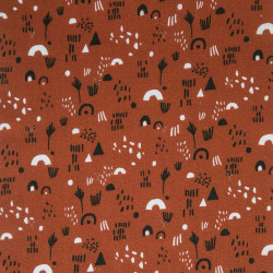 Printed Cotton PRIO Paprika / Black